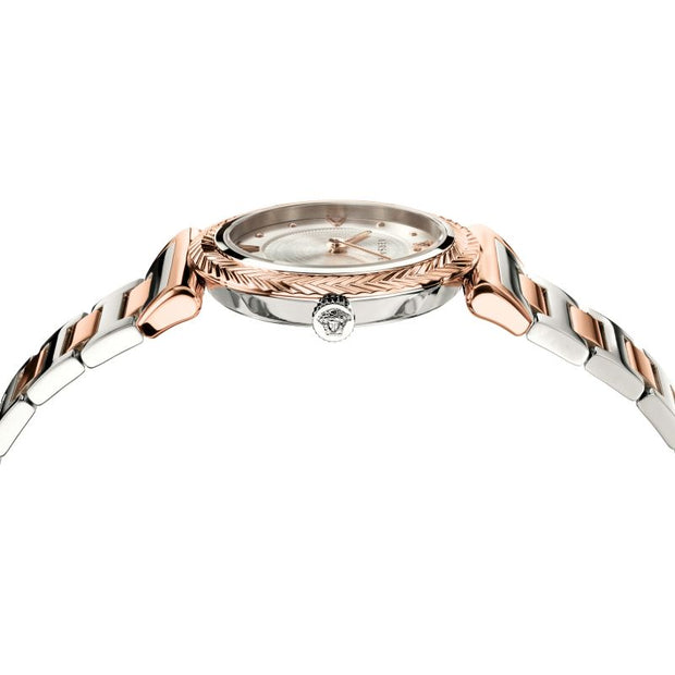 Versace V-Motif Quartz Silver Dial Watch VERE00718