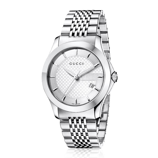 Gucci G Timeless Stainless Steel Bracelet Watch YA126401
