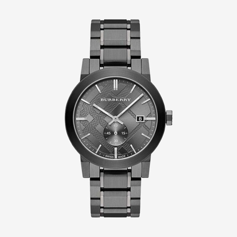 Burberry The City Gunmetal Dial Steel Watch BU9902