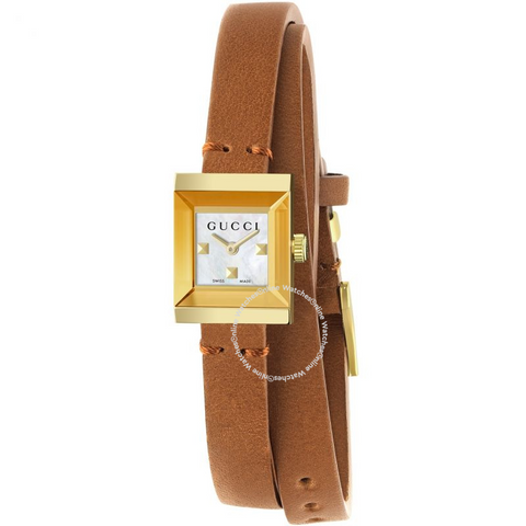 Case Size: 18mm x 14mm Case Thickness: Xmm Dial Type: Analog Dial Color: Mother of Pearl Band Type: Strap Band Material: Leather (Double Wrap) Band Width: 8mm
