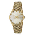 Brand: Gucci Series: G-Timeless Model: YA1264155 Gender: Ladies Movement: Quartz Water Resistance: 50 meters / 165 feet Features: Stainless Steel, Gold, Analog
