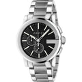 Brand: Gucci Series: Dive Model: YA101204 Gender: Men's Movement: Quartz Water Resistance: 50 meters / 165 feet Features: Chronograph, Stainless Steel, Analog