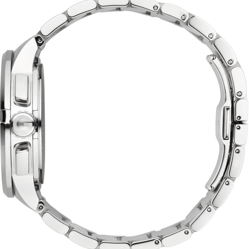 Brand: Gucci Series: Dive Model: YA101204 Gender: Men's Movement: Quartz Water Resistance: 50 meters / 165 feet Features: Chronograph, Stainless Steel, Analog