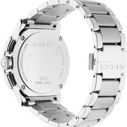 Brand: Gucci Series: Dive Model: YA101204 Gender: Men's Movement: Quartz Water Resistance: 50 meters / 165 feet Features: Chronograph, Stainless Steel, Analog