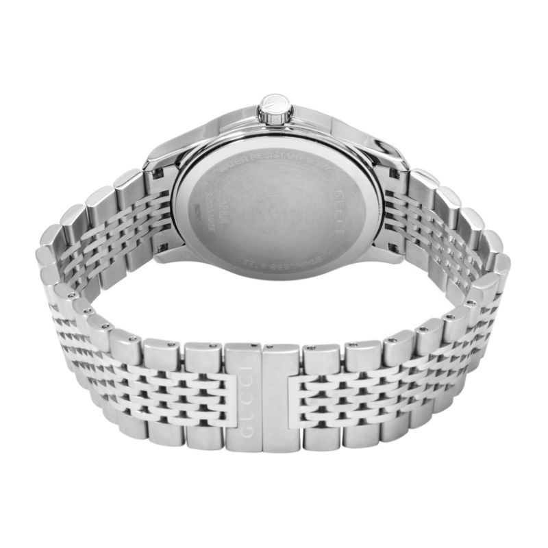Brand: Gucci Series: G-Timeless Model: YA126406 Gender: Men's Movement: Quartz Water Resistance: 30 meters / 100 feet Features: Stainless Steel, Analog