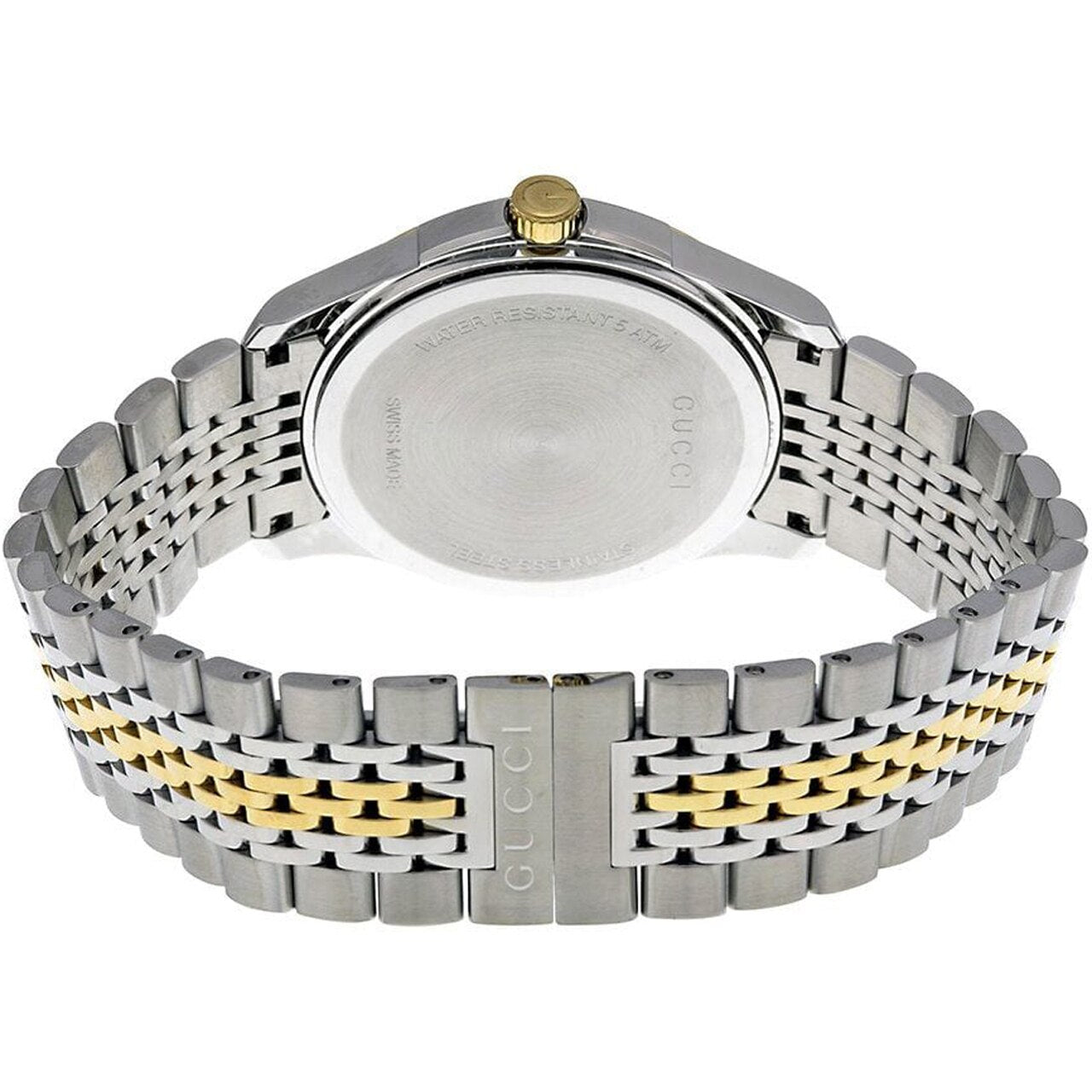 Brand: Gucci Series: G-Timeless Model: YA126409 Gender: Men's Movement: Quartz Water Resistance: 30 meters / 100 feet Features: Hours, Minutes, Seconds, Calendar