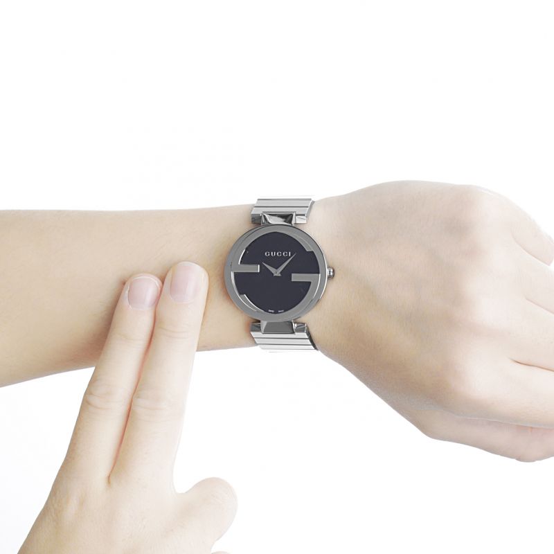 Brand: Gucci Series: Interlocking Model: YA133502 Gender: Ladies Movement: Quartz Water Resistance: 50 meters / 165 feet Features: Stainless Steel