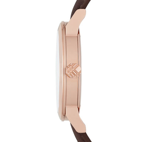 Brand: Burberry Series: Taupe Model: BU9013 Gender: Men's Movement: Quartz Water Resistance: 50 meters / 165 feet Features: Gold, Leather, Stainless Steel
