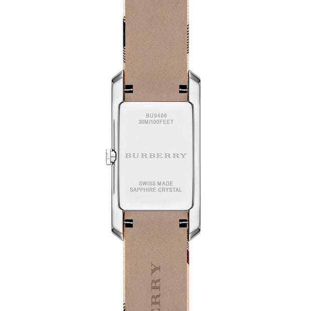 Burberry The Pioneer Silver Check-stamped BU9406