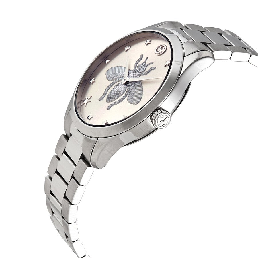 Brand: Gucci Series: G-Timeless Model: YA1264126 Gender: Ladies Movement: Quartz Water Resistance: 50 meters / 165 feet Features: Stainless Steel