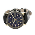 Brand: Gucci Series: G-Chrono Model: YA101203 Gender: Men's Movement: Quartz Water Resistance: 50 meters / 165 feet Features: Chronograph, Gold, Leather, Stainless Steel