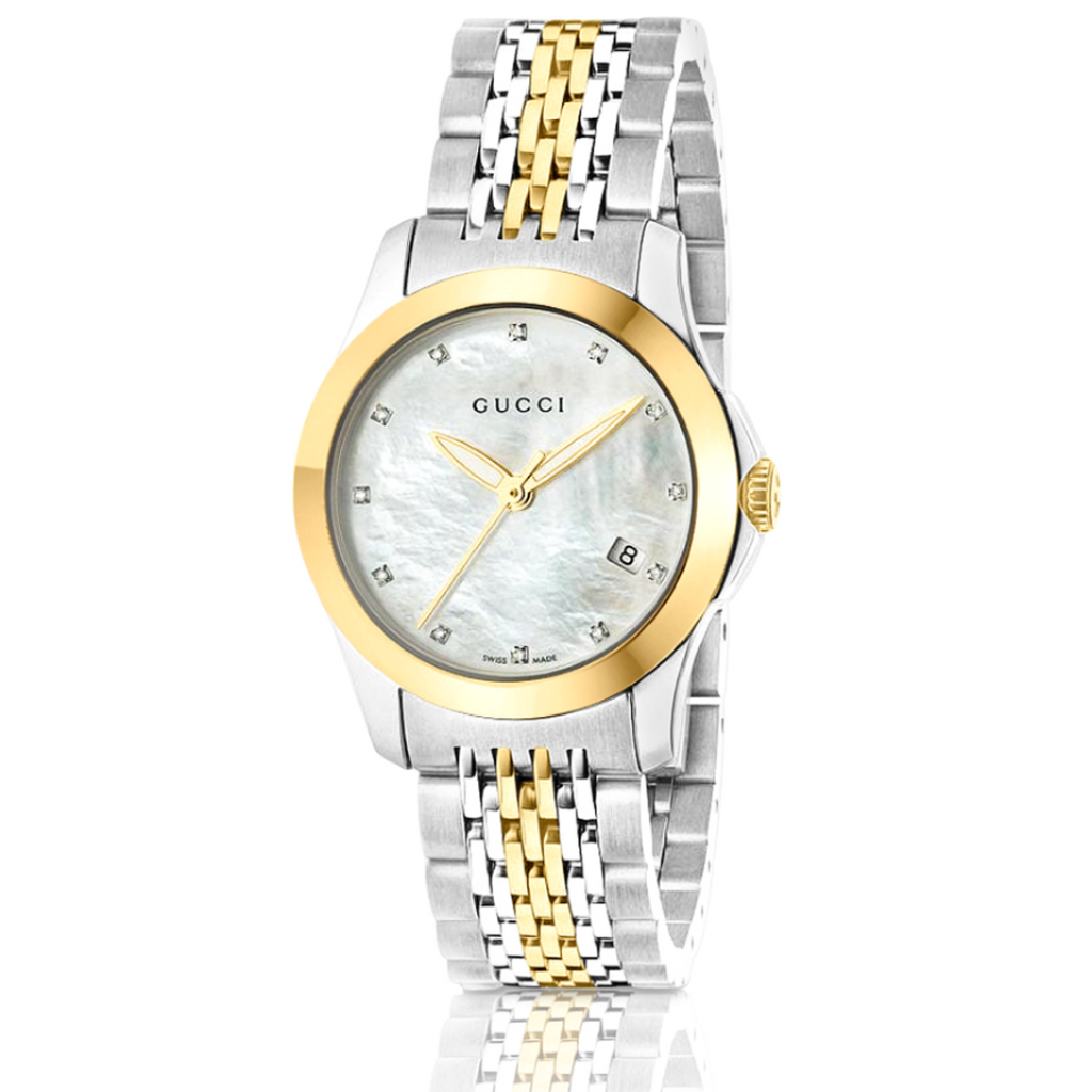 Two tone top gucci watch