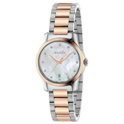 Gucci G-Timeless Diamond Mother of Pearl Dial Watch YA126544